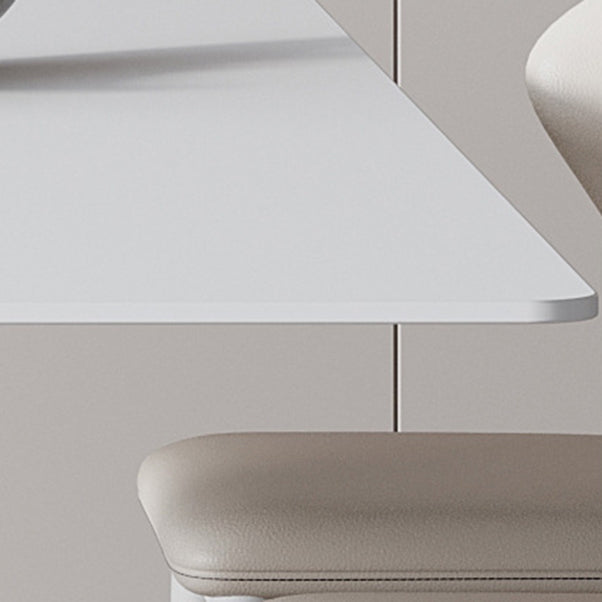 White Stone Dinette Table Set with Metal Base 1/4/5/7 Pcs Modern Home Dining Set Clearhalo 'Dining Room Sets' 'Dining Tables & Seating' 'dining_room_set' 'furn' 'furn_dining_room_set' 'Furniture' 'Kitchen & Dining Furniture' 6878500