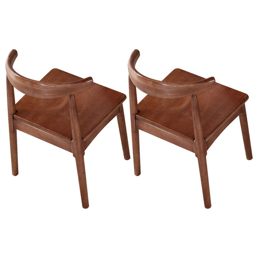 Brown Rectangular Dining Table Set 1/2/5/7 Pcs Solid Wood Dinette Set for Kitchen 2 Brown Chairs