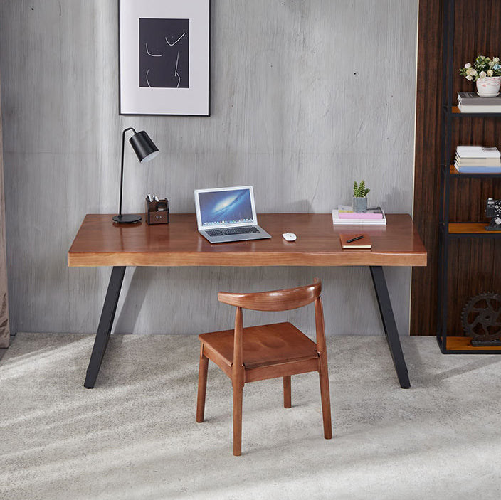 Set di tavoli da pranzo rettangolare marrone 1/2/5/7 PC Dinette in legno massiccio per la cucina