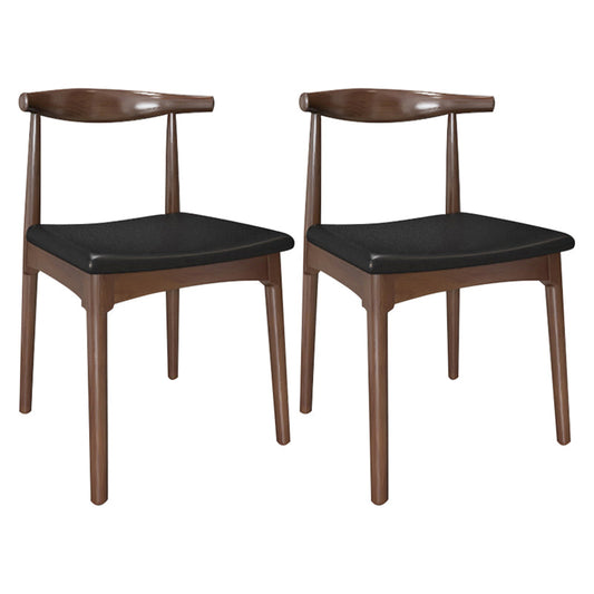 Rectangular Wood Dining Set for Kitchen 1/2/5 Pcs Industrial Brown Dinette Set 2 Brown Chairs