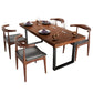Rectangular Wood Dining Set for Kitchen 1/2/5 Pcs Industrial Brown Dinette Set Clearhalo 'Dining Room Sets' 'Dining Tables & Seating' 'dining_room_set' 'furn' 'furn_dining_room_set' 'Furniture' 'Kitchen & Dining Furniture' 6878538