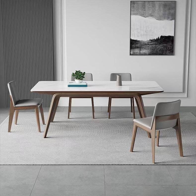 Set da pranzo moderno con sedie grigie 1/4/5/7 PCs set da tavolo bianco dinette