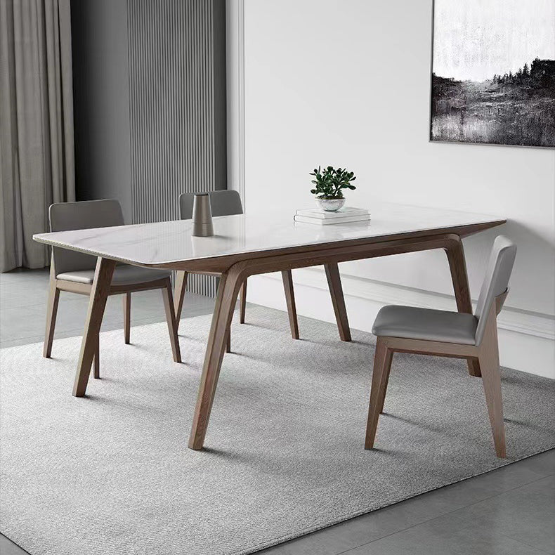 Set da pranzo moderno con sedie grigie 1/4/5/7 PCs set da tavolo bianco dinette