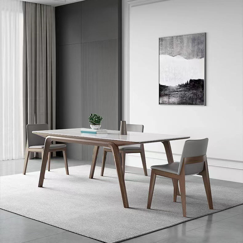 Set da pranzo moderno con sedie grigie 1/4/5/7 PCs set da tavolo bianco dinette