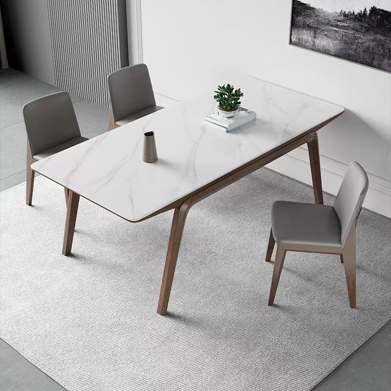 Set da pranzo moderno con sedie grigie 1/4/5/7 PCs set da tavolo bianco dinette