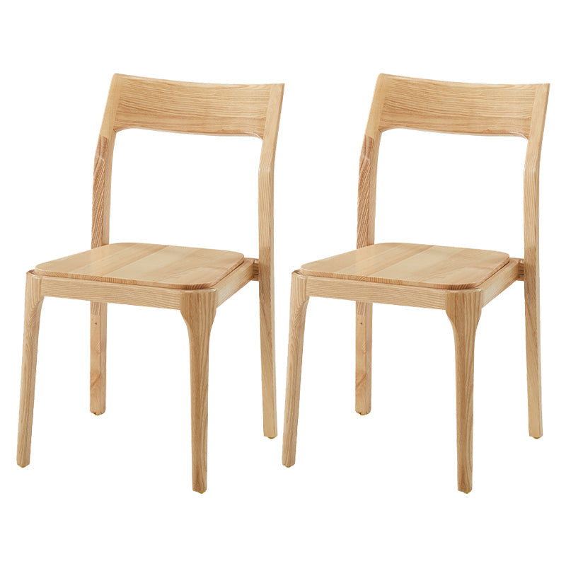 Natural Finish Dining Table Set with Acrylic Base 1/2/5/7 Pcs Ash Wood Dinette Set 2 Wood Chairs Clearhalo 'Dining Room Sets' 'Dining Tables & Seating' 'dining_room_set' 'furn' 'furn_dining_room_set' 'Furniture' 'Kitchen & Dining Furniture' 6878589