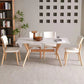 Set di dinette bianca con cornice in legno 1/2/5/7 PC set da pranzo in pietra moderno