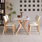 Set di dinette bianca con cornice in legno 1/2/5/7 PC set da pranzo in pietra moderno