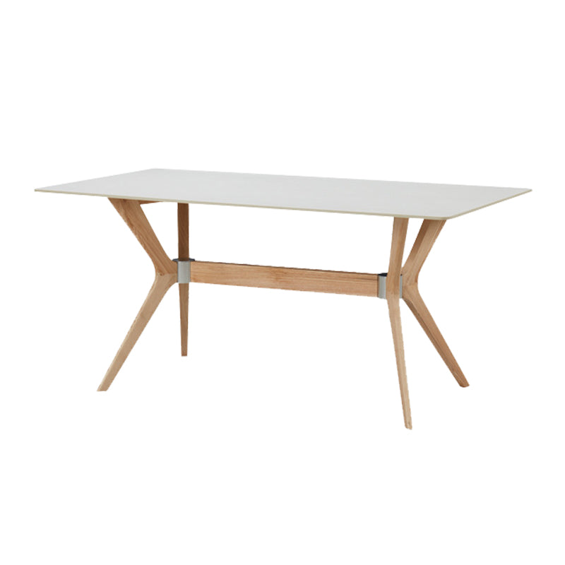 Set di dinette bianca con cornice in legno 1/2/5/7 PC set da pranzo in pietra moderno