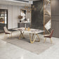 Set di dinette glam beige per casa 1/4/5/7 pezzi set da pranzo in pietra