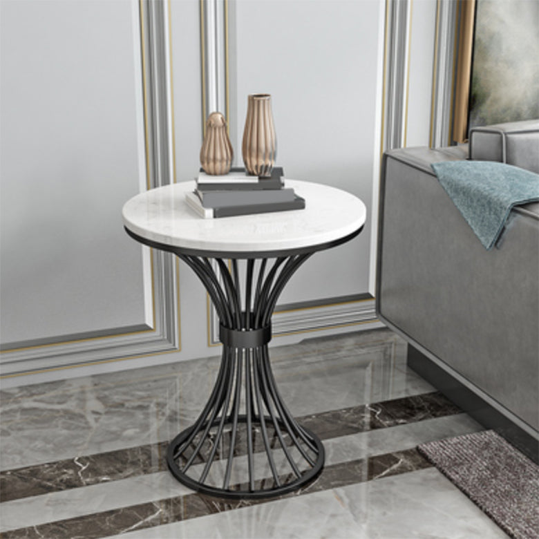 Round Dining Table Set for Home 1/2/3/4/5 Pieces Modern Polished Finish Dinette Set White-Black 24"L x 24"W Clearhalo 'Dining Room Sets' 'Dining Tables & Seating' 'dining_room_set' 'furn' 'furn_dining_room_set' 'Furniture' 'Kitchen & Dining Furniture' 6878762