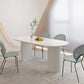 Modern Oval Dining Table Sintered Stone Dining Table for Kitchen
