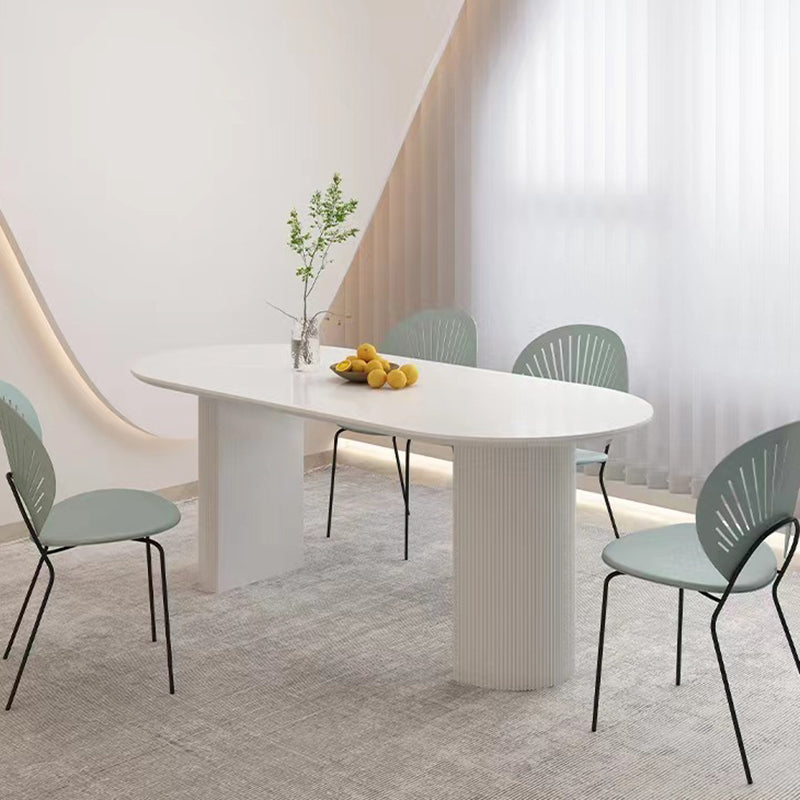 Modern Oval Dining Table Sintered Stone Dining Table for Kitchen