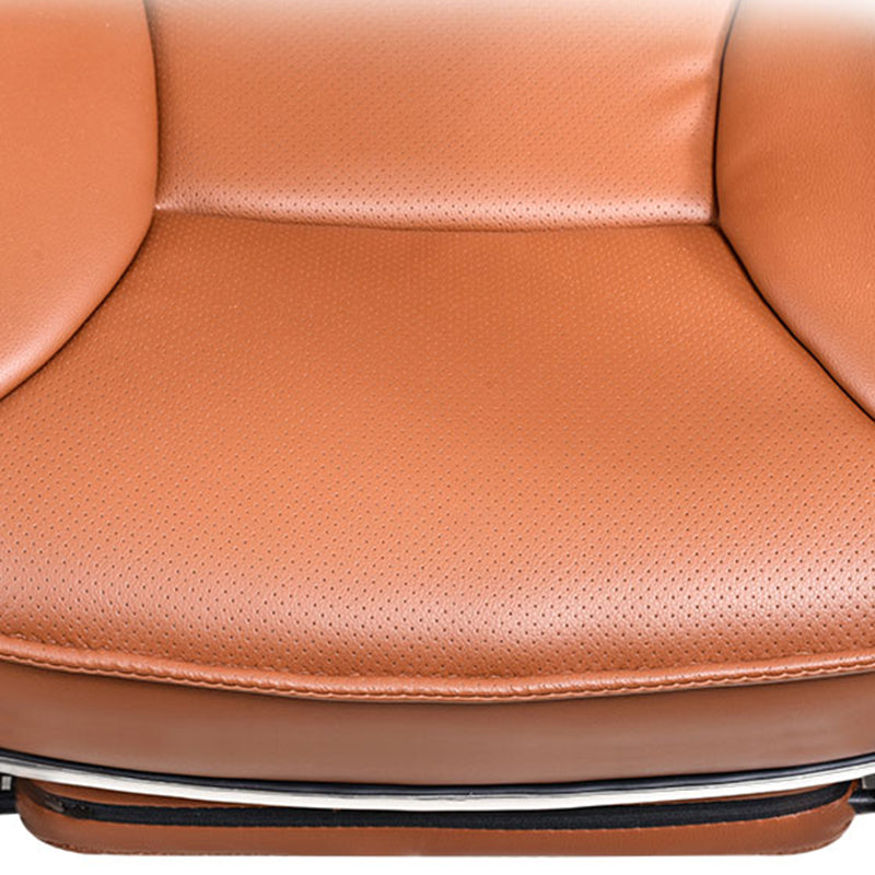 Chaise de bureau en cuir rembourrée moderne sans chaise de bureau ergonomique pénible avec roues