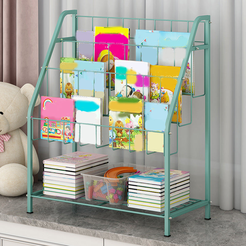 Scandinavian Bookshelf Standard Metal Open Back Bookcase with Shelves Clearhalo 'Bookcases' 'furn' 'furn_bookcases' 'Furniture' 'Office Furniture' 6879234