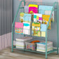 Scandinavian Bookshelf Standard Metal Open Back Bookcase with Shelves 17.3"L x 9.8"W x 25.2"H Green Clearhalo 'Bookcases' 'furn' 'furn_bookcases' 'Furniture' 'Office Furniture' 6879235