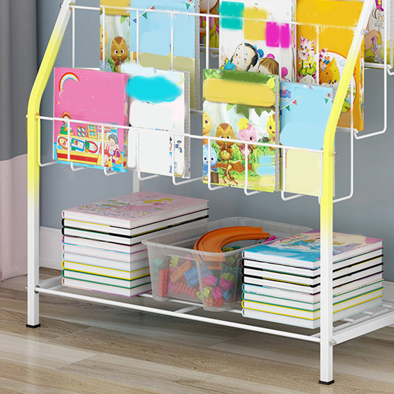 Scandinavian Bookshelf Standard Metal Open Back Bookcase with Shelves Clearhalo 'Bookcases' 'furn' 'furn_bookcases' 'Furniture' 'Office Furniture' 6879240