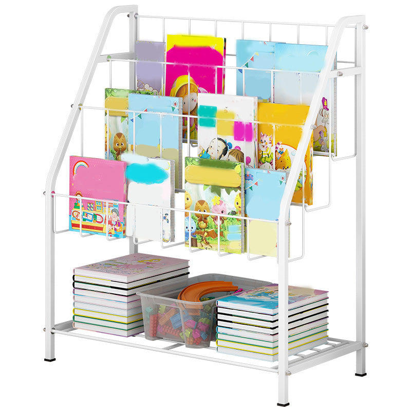 Scandinavian Bookshelf Standard Metal Open Back Bookcase with Shelves Clearhalo 'Bookcases' 'furn' 'furn_bookcases' 'Furniture' 'Office Furniture' 6879241