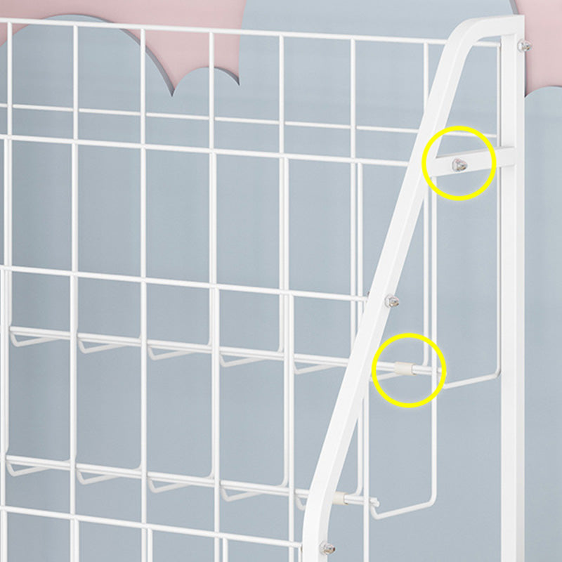 Scandinavian Bookshelf Standard Metal Open Back Bookcase with Shelves Clearhalo 'Bookcases' 'furn' 'furn_bookcases' 'Furniture' 'Office Furniture' 6879242