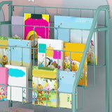 Scandinavian Bookshelf Standard Metal Open Back Bookcase with Shelves Clearhalo 'Bookcases' 'furn' 'furn_bookcases' 'Furniture' 'Office Furniture' 6879243