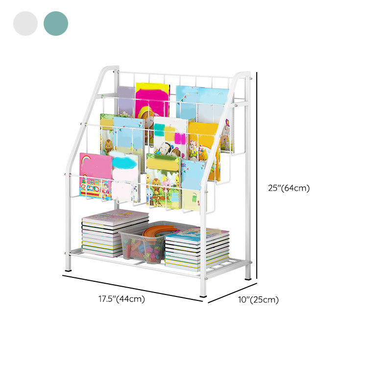 Scandinavian Bookshelf Standard Metal Open Back Bookcase with Shelves Clearhalo 'Bookcases' 'furn' 'furn_bookcases' 'Furniture' 'Office Furniture' 6879245