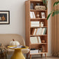 Wooden Standard Bookcase Scandinavian Closed Back Bookshelf with Shelves 23.6"L x 12.2"W x 68.9"H Natural Clearhalo 'Bookcases' 'furn' 'furn_bookcases' 'Furniture' 'Office Furniture' 6879249