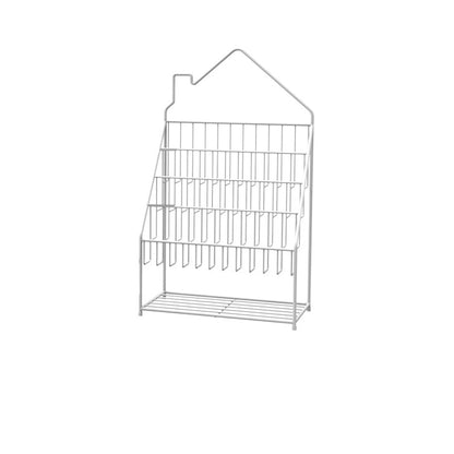 Scandinavian gesloten back ladder boekenplank metalen planken opgenomen boekenkast