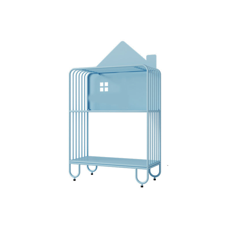 Open Back Standard Bookshelf Metal Shelves Included Bookcase 24"L x 11"W x 40.6"H Blue Clearhalo 'Bookcases' 'furn' 'furn_bookcases' 'Furniture' 'Office Furniture' 6879296