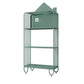 Open Back Standard Bookshelf Metal Shelves Included Bookcase 24"L x 11"W x 54.7"H Green Clearhalo 'Bookcases' 'furn' 'furn_bookcases' 'Furniture' 'Office Furniture' 6879298