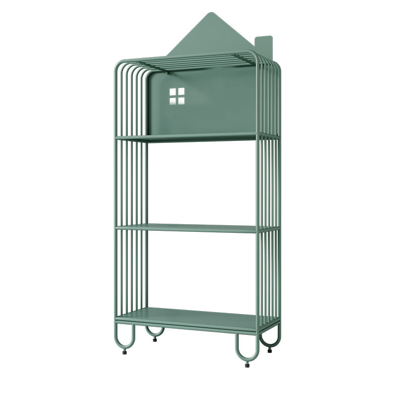 Open Back Standard Bookshelf Metal Shelves Included Bookcase 24"L x 11"W x 54.7"H Green Clearhalo 'Bookcases' 'furn' 'furn_bookcases' 'Furniture' 'Office Furniture' 6879298
