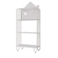 Open Back Standard Bookshelf Metal Shelves Included Bookcase 24"L x 11"W x 54.7"H White Clearhalo 'Bookcases' 'furn' 'furn_bookcases' 'Furniture' 'Office Furniture' 6879300