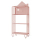 Open Back Standard Bookshelf Metal Shelves Included Bookcase 24"L x 11"W x 54.7"H Pink Clearhalo 'Bookcases' 'furn' 'furn_bookcases' 'Furniture' 'Office Furniture' 6879303