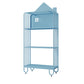 Open Back Standard Bookshelf Metal Shelves Included Bookcase 24"L x 11"W x 54.7"H Blue Clearhalo 'Bookcases' 'furn' 'furn_bookcases' 'Furniture' 'Office Furniture' 6879304