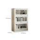 Modern Engineered Wood Bookcase Standard White Bookshelf with Cabinets