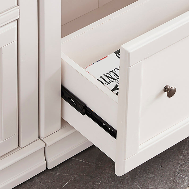 Estantería estándar de madera estantería contemporánea de espalda con cajones