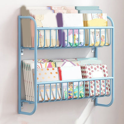 Gesloten achterwand gemonteerd boekenplank metalen boekenkast met planken