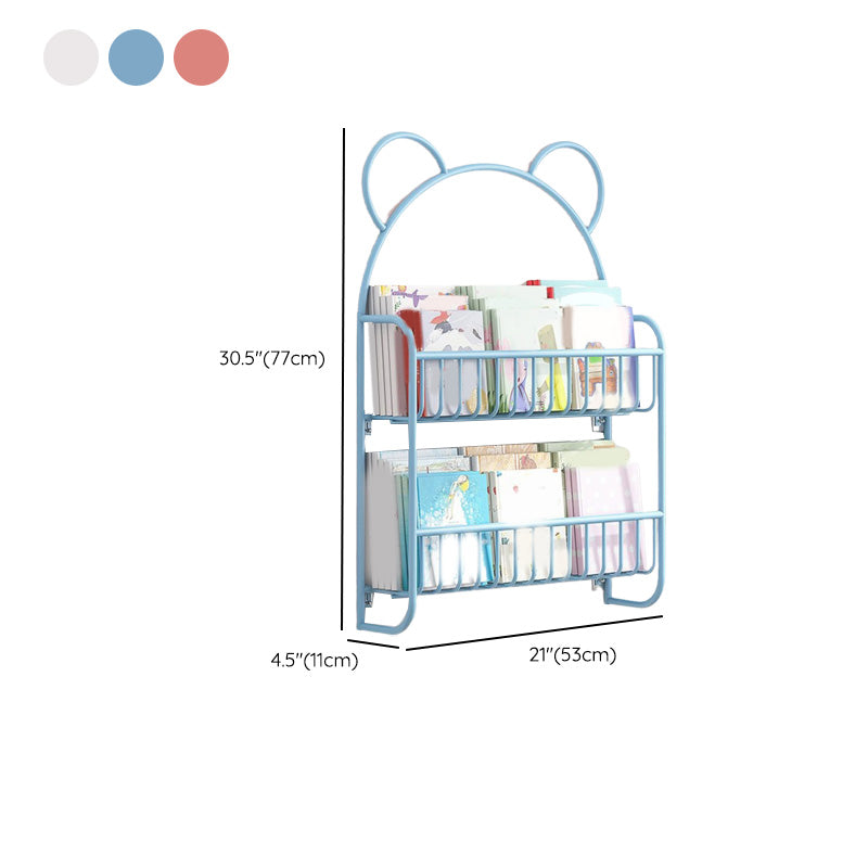 Gesloten achterwand gemonteerd boekenplank metalen boekenkast met planken