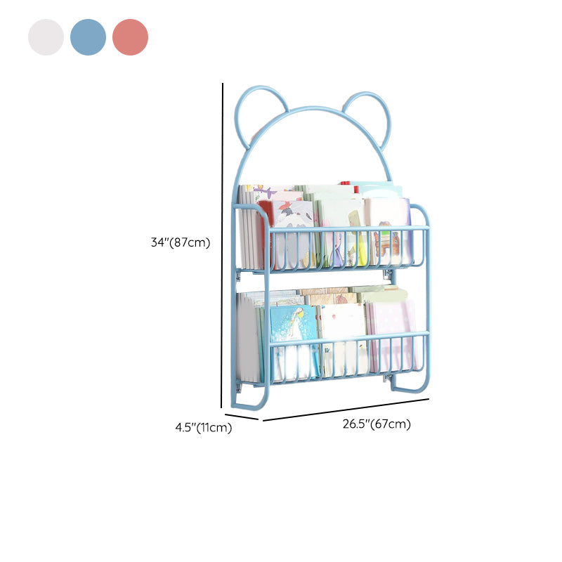 Gesloten achterwand gemonteerd boekenplank metalen boekenkast met planken