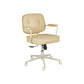 Padded Arms Desk Chair Modern No Distressing Leather Ergonomic Chair with Wheels Yellow 1 Piece Gray Clearhalo 'furn' 'furn_office_chair' 'Furniture' 'Office Chairs' 'Office Furniture' 'office_chair' 6879558