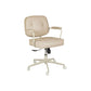 Padded Arms Desk Chair Modern No Distressing Leather Ergonomic Chair with Wheels Off-White 1 Piece Gray Clearhalo 'furn' 'furn_office_chair' 'Furniture' 'Office Chairs' 'Office Furniture' 'office_chair' 6879559