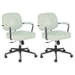 Padded Arms Desk Chair Modern No Distressing Leather Ergonomic Chair with Wheels Green 2 Piece Set Black Clearhalo 'furn' 'furn_office_chair' 'Furniture' 'Office Chairs' 'Office Furniture' 'office_chair' 6879560