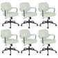 Padded Arms Desk Chair Modern No Distressing Leather Ergonomic Chair with Wheels Green 6 Piece Set Black Clearhalo 'furn' 'furn_office_chair' 'Furniture' 'Office Chairs' 'Office Furniture' 'office_chair' 6879562