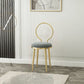 Sedia laterale in stile glam in metallo aperto sedia da pranzo con gambe dorate