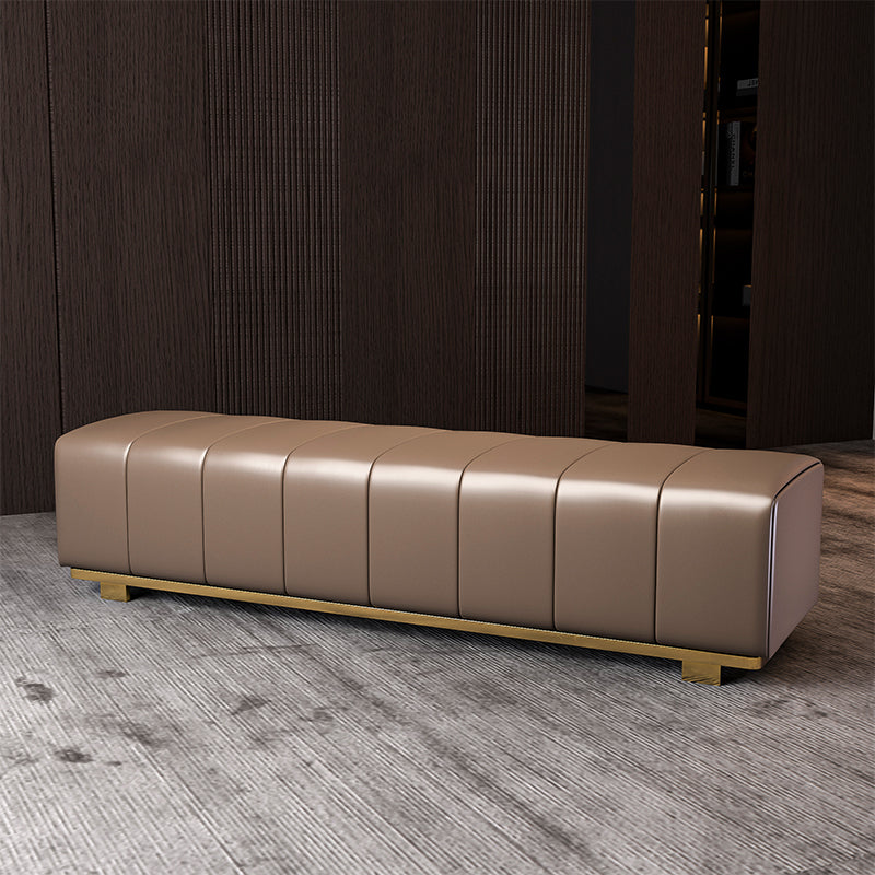 Rectangle Bedroom Bench Modern Metal Seating Bench with Upholstered 47"L x 20"W x 18"H Clearhalo 'Benches' 'Chairs & Seating' 'furn' 'furn_benches' 'Furniture' 'Living Room Furniture' 6880443