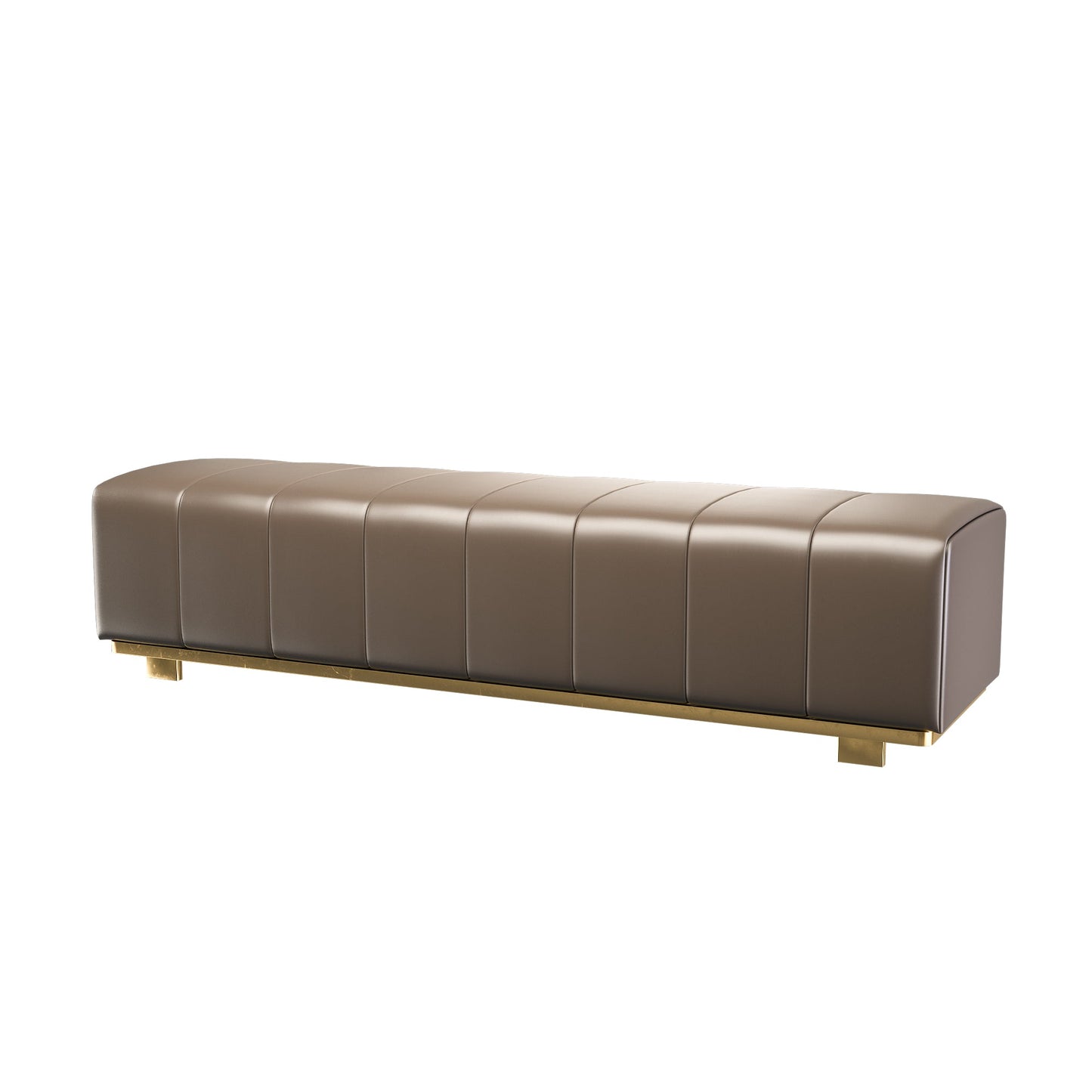 Rectangle Bedroom Bench Modern Metal Seating Bench with Upholstered Clearhalo 'Benches' 'Chairs & Seating' 'furn' 'furn_benches' 'Furniture' 'Living Room Furniture' 6880444