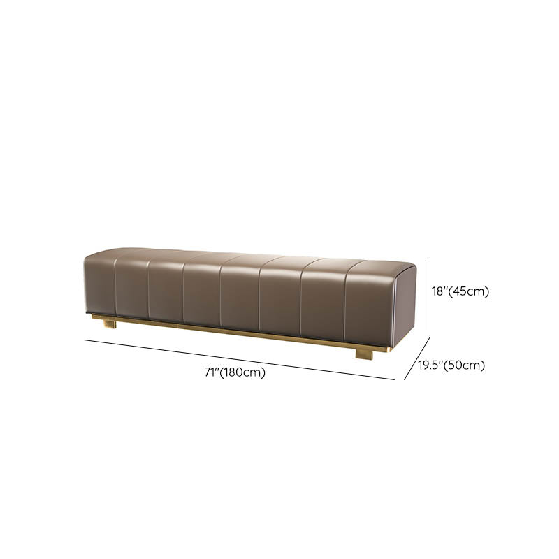 Rectangle Bedroom Bench Modern Metal Seating Bench with Upholstered Clearhalo 'Benches' 'Chairs & Seating' 'furn' 'furn_benches' 'Furniture' 'Living Room Furniture' 6880454