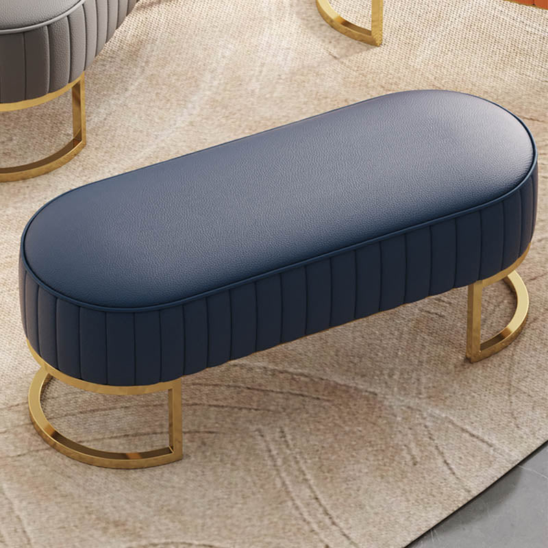 Panchina di ingresso in metallo Banca moderna dei posti a sedere con rivestimento, 17,55 pollici W