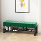 Metal Entryway Bench Modern Seating Bench with Shoe Storage , 13.65-inch W 39.5"L x 14"W x 18"H Green Clearhalo 'Benches' 'Chairs & Seating' 'furn' 'furn_benches' 'Furniture' 'Living Room Furniture' 6880521