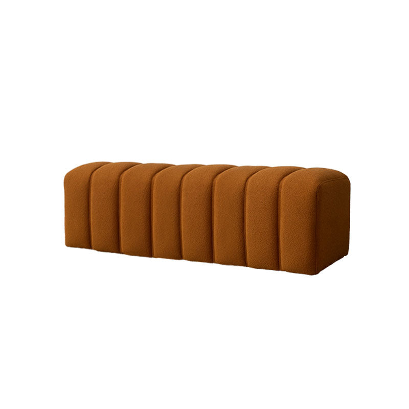 Modern Entryway Bench Solid Color Seating Bench with Upholstered , 17.55-inch W 47"L x 18"W x 15"H Orange Clearhalo 'Benches' 'Chairs & Seating' 'furn' 'furn_benches' 'Furniture' 'Living Room Furniture' 6880547