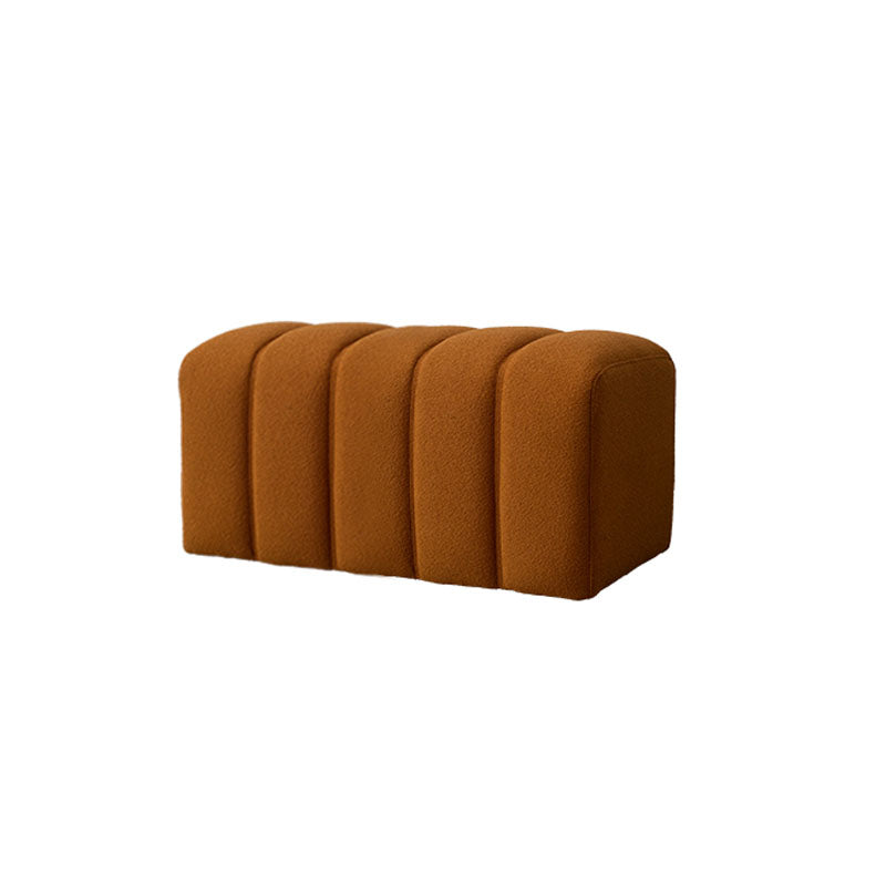Modern Entryway Bench Solid Color Seating Bench with Upholstered , 17.55-inch W 30"L x 18"W x 15"H Orange Clearhalo 'Benches' 'Chairs & Seating' 'furn' 'furn_benches' 'Furniture' 'Living Room Furniture' 6880549